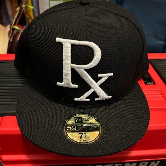 Miskha x 59Fifty New Era "Rx" Baseball Cap NEW UNWORN Black/White or Red/White - Picture 1 of 7